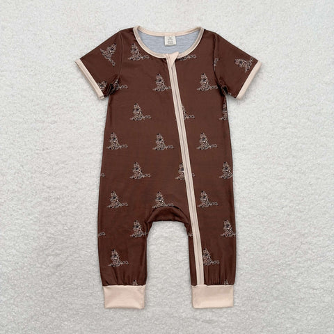 SR1898 Bamboo Hunting Mallard Baby Zip Romper Sleepers Boy