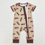 SR1900 Camo Brown Baby Zip Romper Sleepers Boy