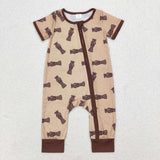 SR1900 Camo Brown Baby Zip Romper Sleepers Boy