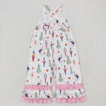 GLP1368 Christmas Soldier Trees Pink Overall Girl's Set