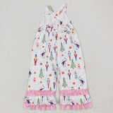GLP1368 Christmas Soldier Trees Pink Overall Girl's Set