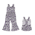 GLP1373 Leopard Purple Overall Girl's Set