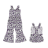 SR1932 Purple Leopard Girl's Jumpsuit
