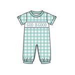 SR1939 God is good Baby Boy Romper