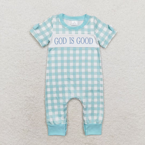 SR1939 God is good Baby Boy Romper