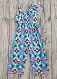 Preorder SR1977 Western Pattern Girl's Jumpsuit