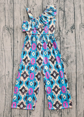 Preorder SR1977 Western Pattern Girl's Jumpsuit