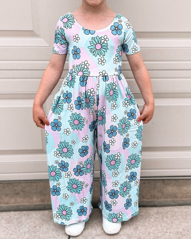 Preorder 10.17 SR2014 Flower Daisy Pink Girl's Jumpsuit