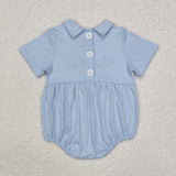 SR2071 Embroidery Mallard Ducks Baby Bubble Romper