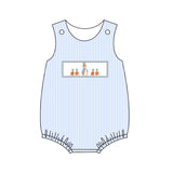 Preorder SR2145 Embroidery Easter Cartoon Rabbit Carrot Baby Boy Romper