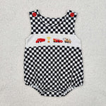 SR2207 Cartoon Cars Red Baby Boys Romper