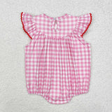 SR2214 Valentine's Day Love Smocked Baby Girl Bubble Romper