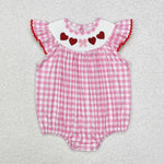 SR2214 Valentine's Day Love Smocked Baby Girl Bubble Romper