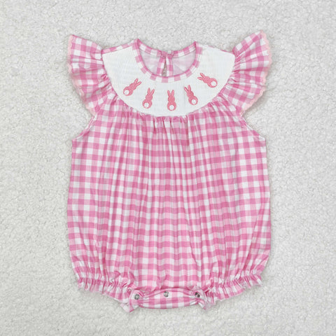 SR2215 Easter Bunny Pink Baby Girl Bubble Romper