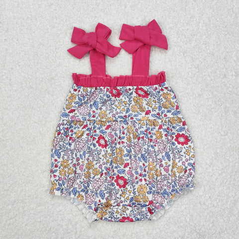 SR2277 Flower Pink Baby Girls Romper