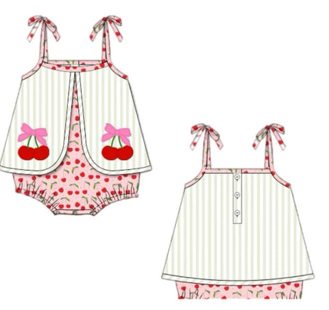 Preorder 12.09 SR2279 Cherry Baby Girls Romper