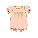 Preorder 12.09 SR2288 Easter Carrot Baby Girls Romper