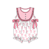 Preorder SR2294 Bows Pink Baby Girls Romper