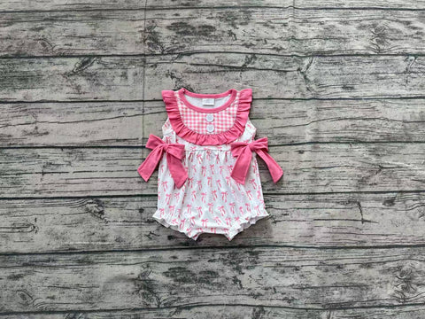 Preorder SR2294 Bows Pink Baby Girls Romper