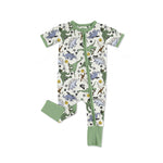 Preorder 12.13 SR2314 Dinosaur Green Baby Zipper Romper Sleepers