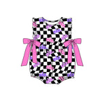 Preorder 12.13 SR2316 Sis. Plaid Pink Baby Girls Romper