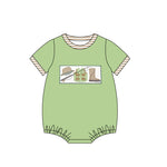 Preorder 12.20 SR2360 Fishing Green Baby Boys Romper