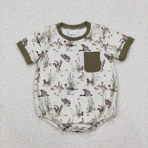 SR2413 Mallard Ducks Baby Boys Romper