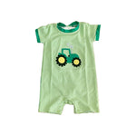 Preorder SR2431 Truck Green Baby Girls Romper