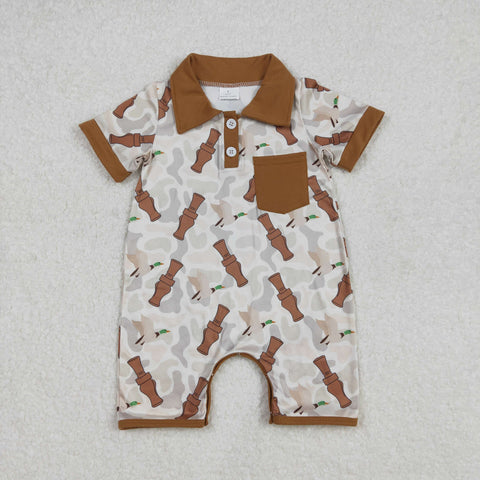 SR2464 Hunting Ducks Camo Call Me Baby Boys Romper