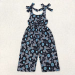 SR2466 Howdy Turquoise Bows Girl's Jumpsuit