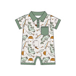 Preorder SR2472 Fishing Gear Green Baby Boys Romper