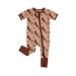 Preorder 01.11 SR2487 Western Cowboy Horse Baby Zipper Romper Sleepers