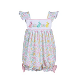 Preorder 01.14 SR2501 Easter Rabbit Flower Baby Girls Bubble Romper