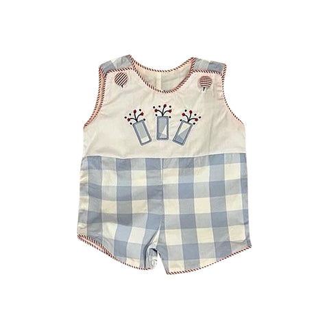 Preorder 01.14 SR2503 July 4th Fireworks Baby Boys Romper