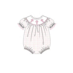 Preorder 01.14 SR2504 Easter Cross Pink Baby Girls Romper