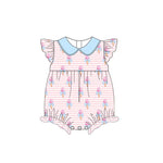 Preorder 01.14 SR2510 Ice cream Bows Stripe Baby Girls Romper