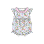 Preorder 01.14 SR2512 Flower Floral Baby Girls Romper