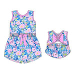 Preorder 01.14 Flower Bows Ruffles Girl's Jumpsuit