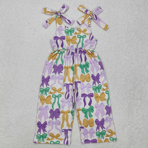 SR2522 Mardi Gras Bows Girl's Jumpsuit