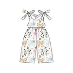 Preorder 01.16 SR2525 Cartoon Blue Dog Bows Girl's Jumpsuit