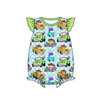 Preorder 01.16 SR2530 Cartoon Cars Story  Baby Girls Romper