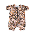 Preorder 01.16 SR2533 Leopard Baby Zipper Romper Sleepers