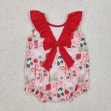 SR2582 Easter Rabbit Strawberry Baby Girls Romper