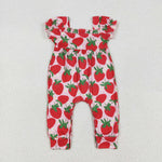 SR2597 Strawberry Red Baby Girls Romper