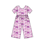 Preorder 01.31 SR2643 Coquette Bows Purple Girl's Jumpsuit