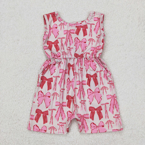 SR2670 Coquette Bows Pink Cute Girl's Jumpsuit