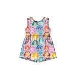 Preorder 02.11 SR2696 Colorful Rainbow Girl's Jumpsuit