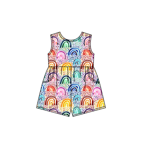 Preorder 02.11 SR2696 Colorful Rainbow Girl's Jumpsuit