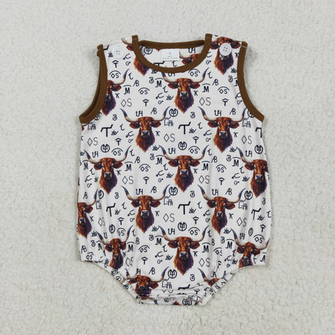 SR2699 Western Cow Baby Boys Romper
