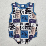 SR2700 Western Cowboy Cactus Baby Boys Romper